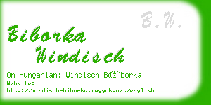 biborka windisch business card